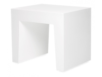 Concrete Seat Stool White