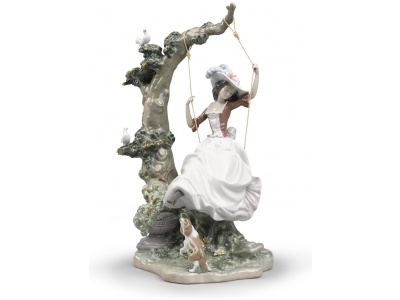 Swinging Woman Figurine