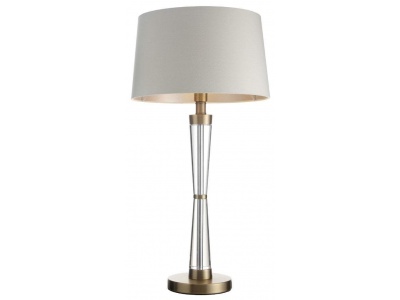 Nelle Crystal and Antique Brass Table Lamp