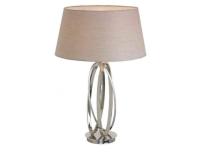 Nickel Twist Sculptural Table Lamp