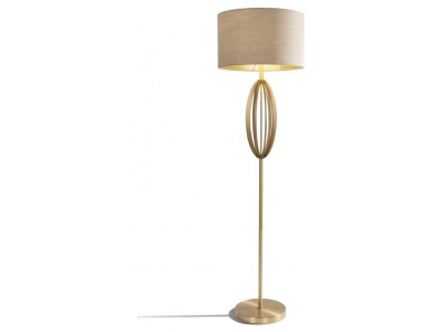 Olive floor lamp in antique brass finish