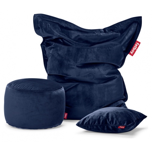 Original Slim Velvet Beanbag Dark Blue 8