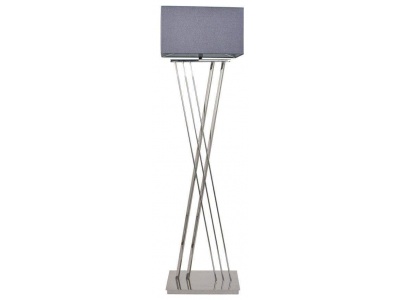 Roma Nickel Floor Lamp with Mule Shade