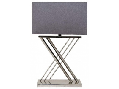 Roma Nickel Table Lamp with Mule Shade