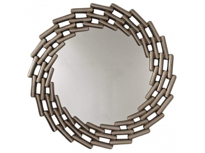 Round Mirror Antique Silver Finish