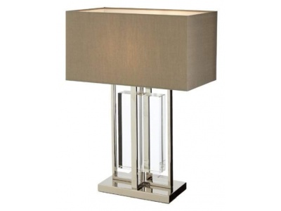 Sarre Nickel and Crystal Table Lamp