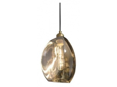 Talence Pendant – Antique Brass & Smoke Glass